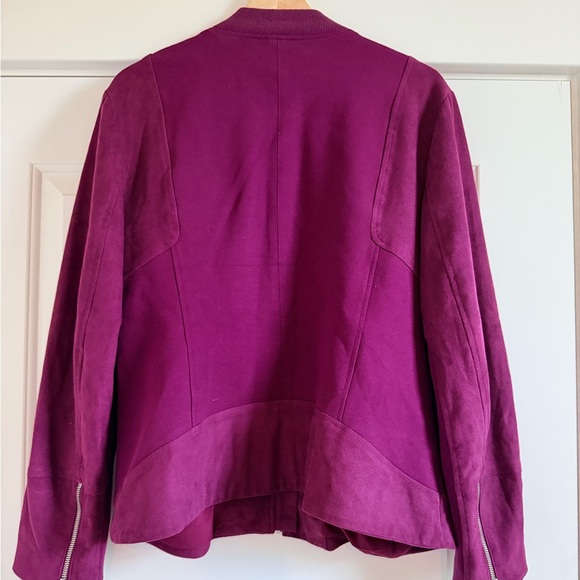 Chico's Vibrant Magenta Bomber Jacket - Picture 3 of 5